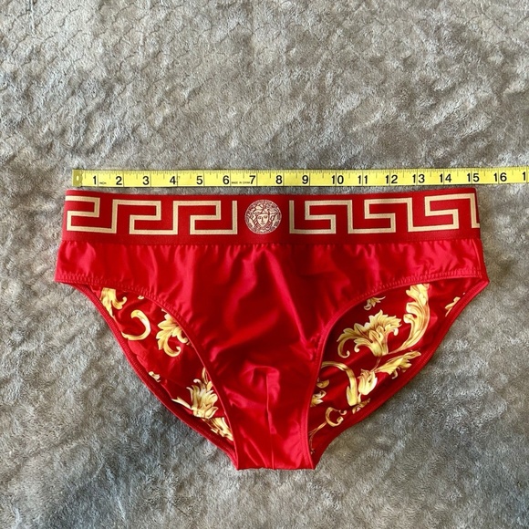 Versace Swim Brief, Red, New with Tags, Medium, Can be reversible - Picture 4 of 5